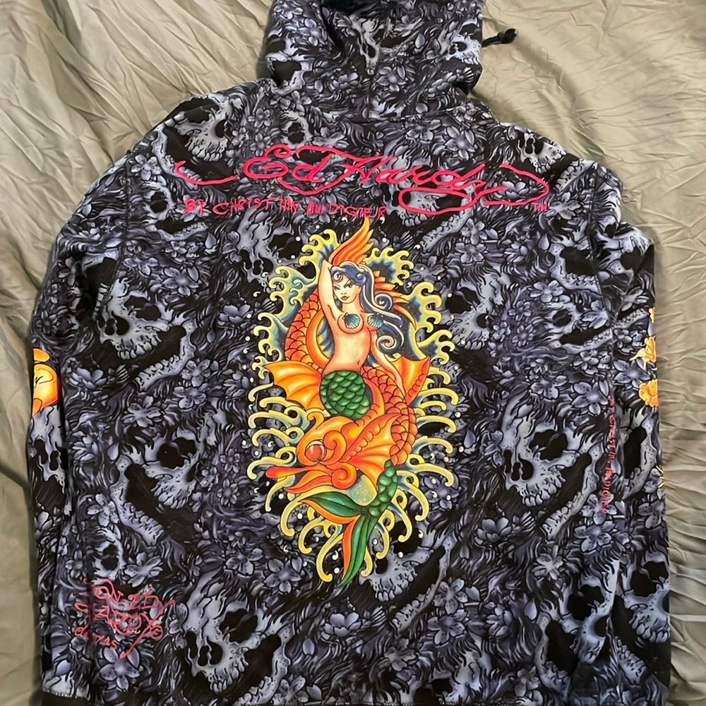 Ed Hardy by Christian Audigier zipper sweater